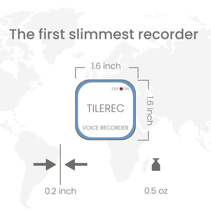 TileRec - World's Slimmest Voice Activated Recorder - [Unique Mini Voice Recorder by ATTO DIGITAL]