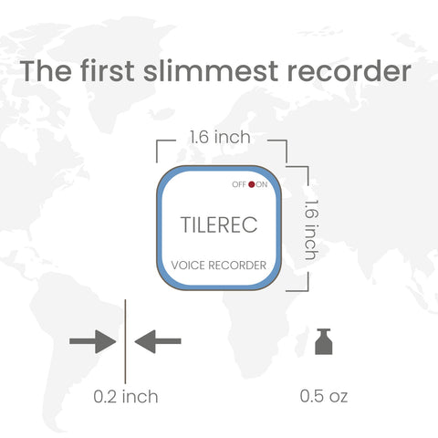 TileRec - World's Slimmest Voice Activated Recorder - [Unique Mini Voice Recorder by ATTO DIGITAL]