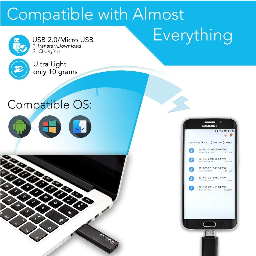 LightRec - Unique Mini Voice Recorders by aTTo Digital