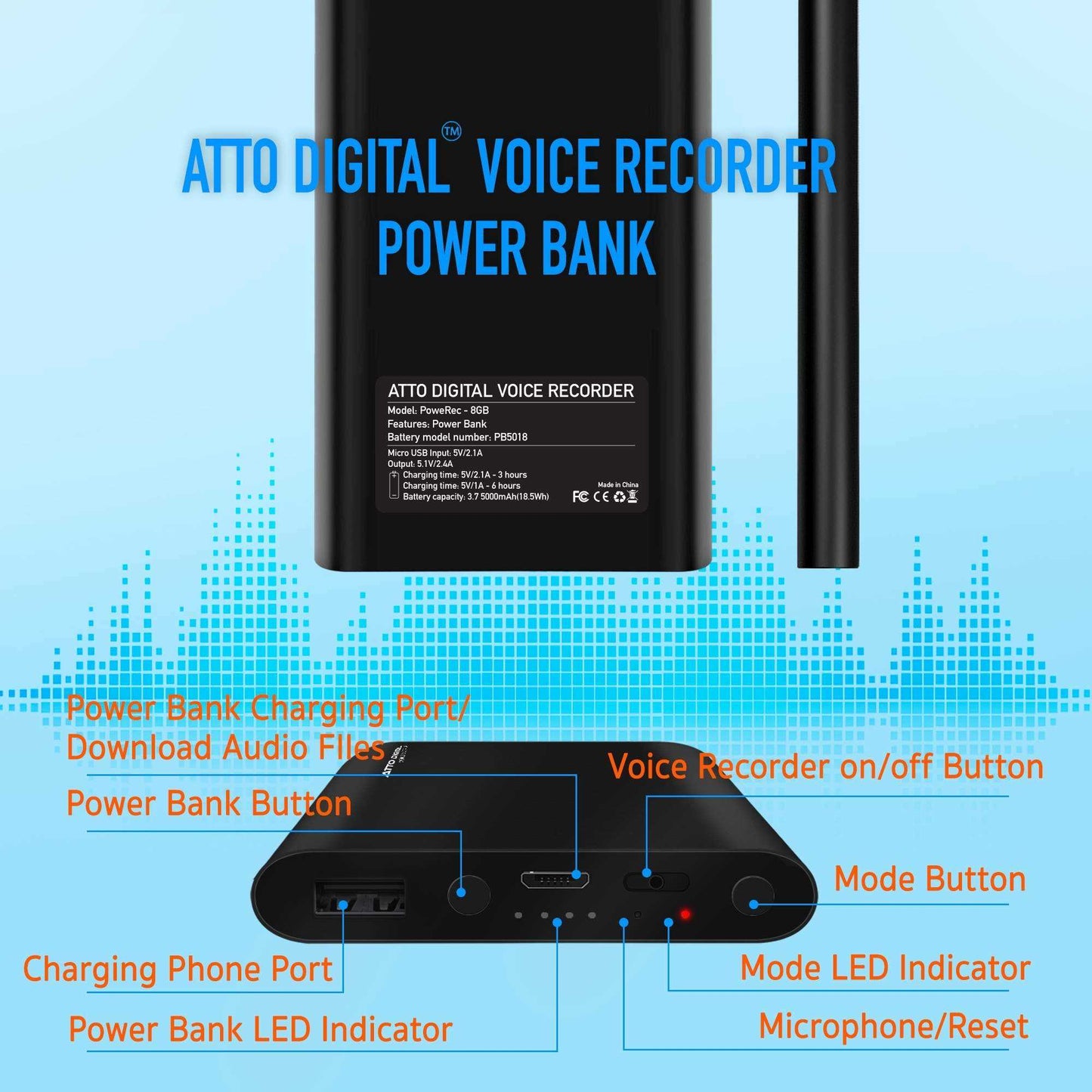 PoweRec - Unique Mini Voice Recorders by aTTo Digital