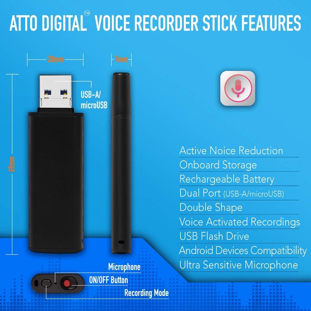 LightRec - Unique Mini Voice Recorders by aTTo Digital