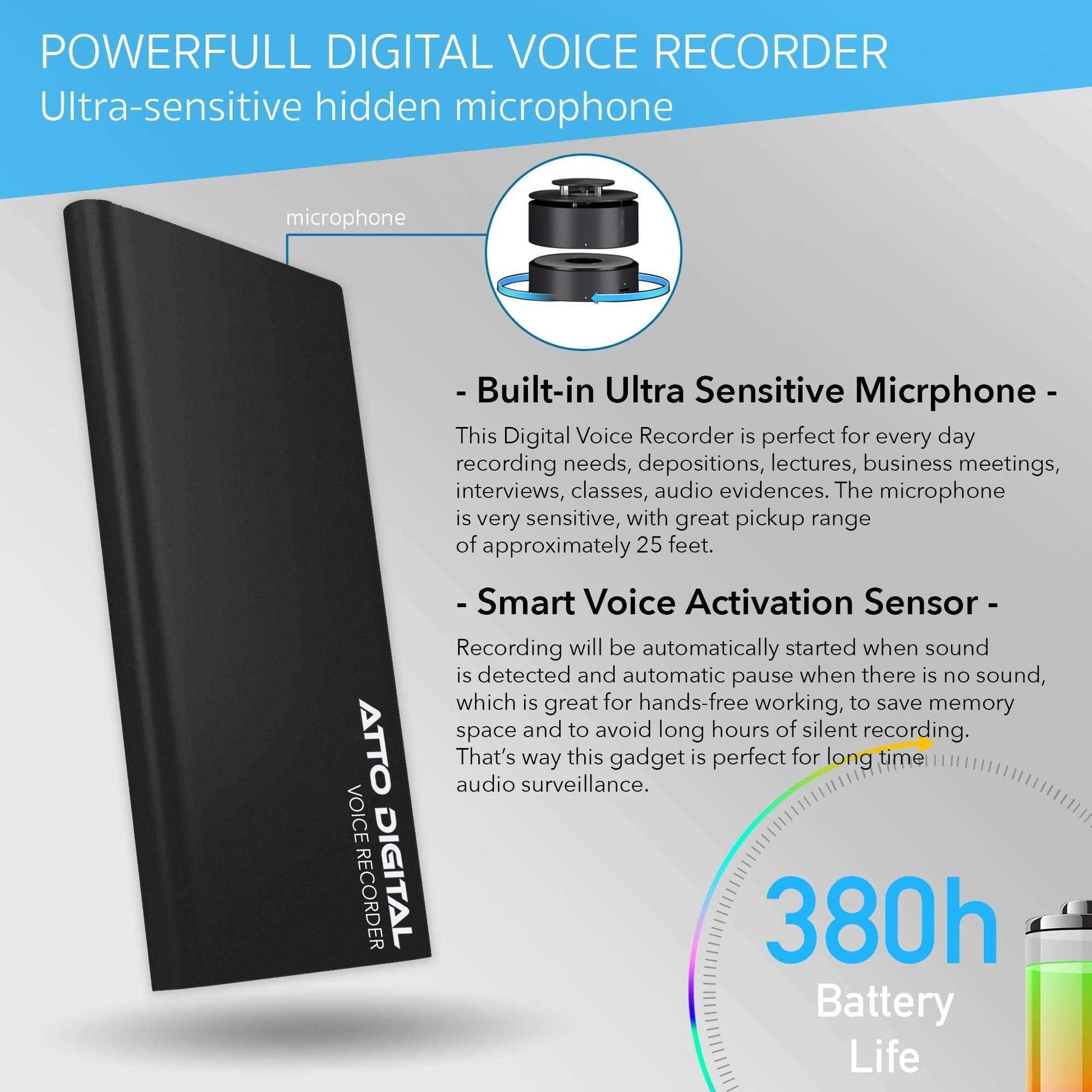 PoweRec - Unique Mini Voice Recorders by aTTo Digital