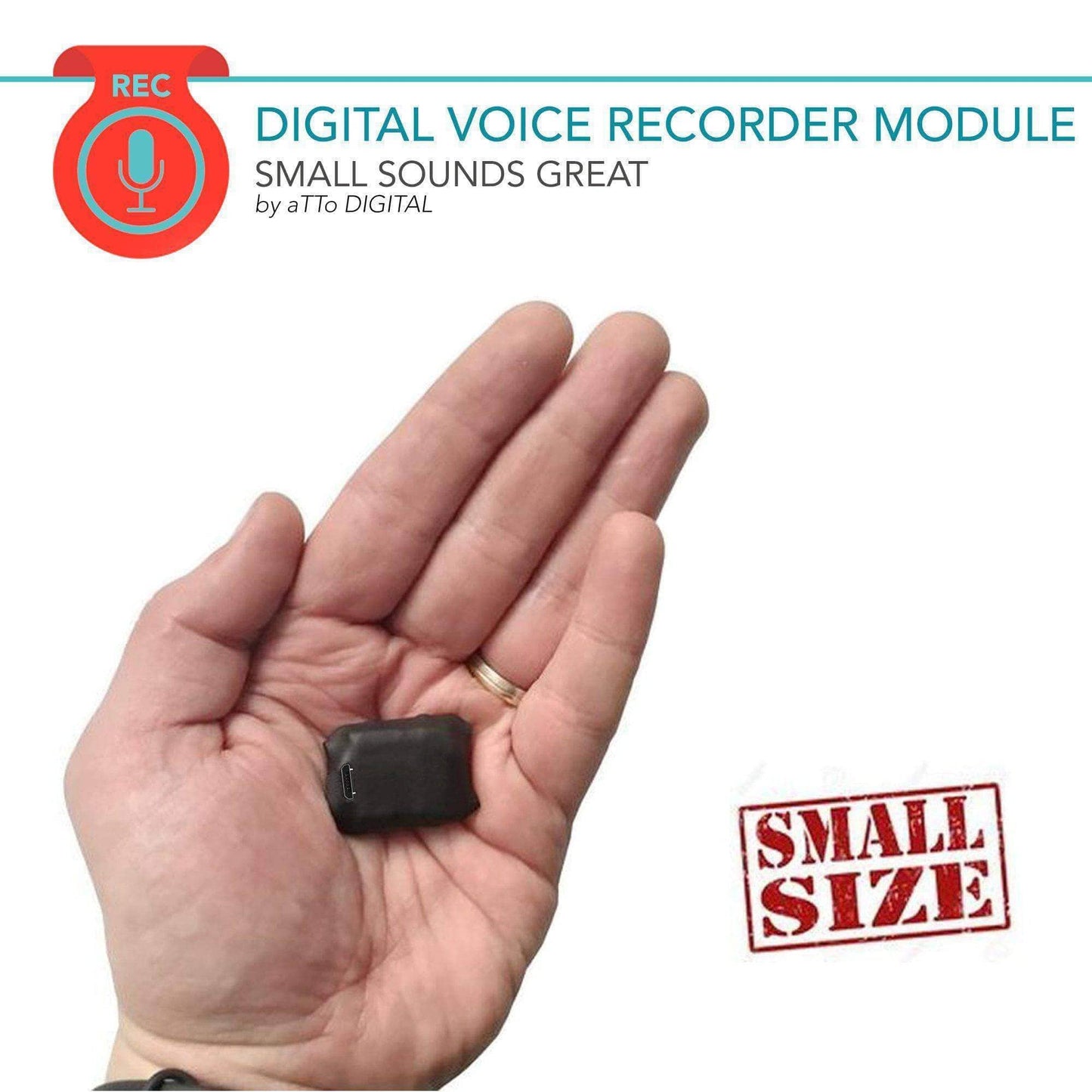 Mini Module Voice Recorder | 572h Recordings Capacity | 24h Battery Life