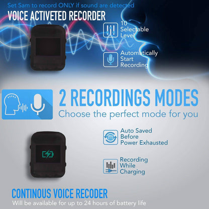 Mini Module Voice Recorder | 572h Recordings Capacity | 24h Battery Life