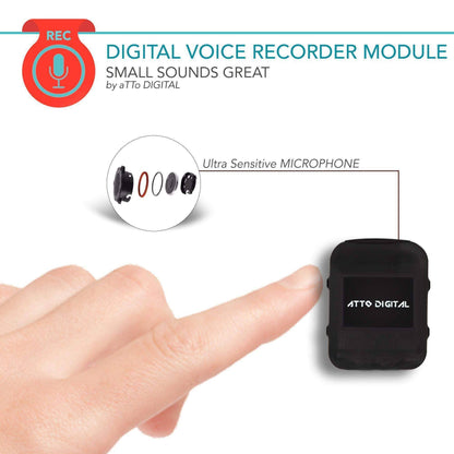 Mini Module Voice Recorder | 572h Recordings Capacity | 24h Battery Life