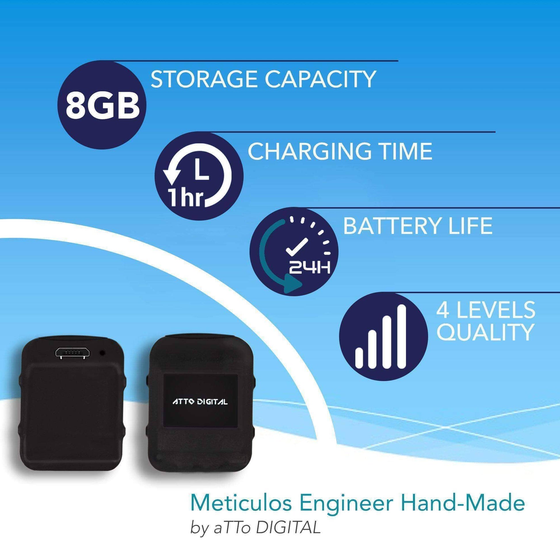 Mini Module Voice Recorder | 572h Recordings Capacity | 24h Battery Life